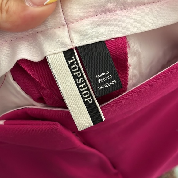 TOPSHOP Petite Pink Trousers Size 0 - Picture 3 of 6